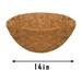 Usmixi Hanging Basket Coconuts Fiber Planter Coco Coir Liners 100% Natural Coco Fiber Replacement Liner Round Thick Coconut Liners for Garden Plants Flower Vegetable Pot Flowerpot Planter Insert