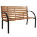 48 Hardwood Slotted Steel Cast Iron Frame Outdoor Patio Garden Bench Park Seat - Durable and Weatherproof