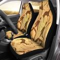 ZHANZZK Set of 2 Car Seat Covers Painting Depicting Hunter and Prey in The of Rock Universal Auto Front Seats Protector Fits for Car SUV Sedan Truck