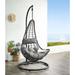 Uzae Patio Hanging Chair with Stand - Gray