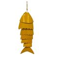 Sueyeuwdi Wind Chimes For Outside Colored Fish Wind Chime Hanging From Your Porch Or Deck Weather-Resistant And Artistic Wind Chimes Yellow 15*12*4cm