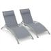 Renova Outdoor Adjustable Chaise Lounge (Set of 2) - Gray