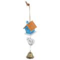 Household Decor Resin Wind Chime Room Bell Car Pendant Terrace Bedroom Living Reminder (blue Cabin) Hanging Simple