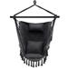 Swing Chair for Indoor or Outdoor with Soft Pillow and Cushions Hammock Chair Hanging Rope Swing Hanging Rope Swing Chair for Bedroom Patio Porch