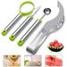 4 PCS Watermelon Slicer Cutter Set - Stainless Steel Fruit Carving Tools for Easy Melon Balling Precise Cutting and Quick Seed Removal - Perfect for Kitchen Picnic and More