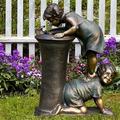 Zawou Boy & Girl Garden Statue A Kid With Fireflies Garden Statue-garden Decoration Spring Savings Gift for Her Him