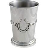 Pewter Horse Equestrian Julep Cup Heavy Solid 4.25 Inch Tall