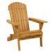 Folding Wooden Adirondack Lounger Chair - Classic Style Comfortable Seating and Durable Construction for Outdoor Relaxation