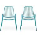 YFbiubiulife Ashley Outdoor Modern Iron Club Chair () Matte Teal