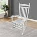 Outdoor Rocking Chair for Adults All-Weather Porch Rocker Sturdy Hardwood Porch Chairs with Wide Seat and Armrests White