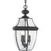 YONG 6039-12 1 Outdoor Pendant Lantern Outside Fixture Three - Light Black