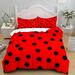 Fashion Stars ladybug Insects Duvet Cover Set King Double Full Twin Single Size Duvet Cover Pillow Case Bed Linen Set