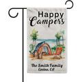 HGUAN Personalized Camping Camper Garden Flag Double Sided 28 x 40 Welcome to Our Campersite RV Yard Outdoor Decoration Holiday House Banner Lawn Home Decor