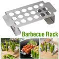 Cevemin Multifunctional Grill Grill Chicken Leg Grill Stainless Steel Grill Stainless Steel Pepper Barbecue Rack 18 Hole Barbecue Tool Rack for BBQ Smoker or Oven