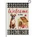 HGUAN Pomeranian Garden Flag Welcome to Dog House Cute Plaid Vertical Double Sided Outdoor Decor Yard Lawn Home Decoration 12x18 Inch - For Outdoor Farmhouse Yard Home Decor(8528)