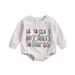 KDFJPTH Boys Girls Christmas Long Sleeve Letter Prints Pullover Romper Sweatshirt Bodysuits Touched by Nature Baby Boy Clothes 6-9 Months