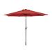 7.5FT Large Outdoor Patio Umbrella with Push Tilt Button Open Crank & Full 90 Inch Arc Coverage Red