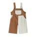 KelaJuan Baby Corduroy Bib Pants Trousers Contrast Color Sleeveless Overalls Suspender Pants for Boys Girls