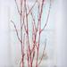 Pack Of 12 Sparkling Red Artificial Twig Branch Picks For Winter Floral Arrangements Christmas Trees Accents Wedding Centerpieces (Size: 23 H)