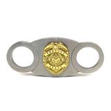 Cigar Cutters by Jim Law Enforcement Cigar Cutter - Silver Stainless Steel in Yellow | Wayfair CT-PLM2