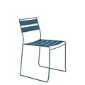 iSiMAR Portofino Stacking Patio Dining Side Chair Metal in Blue | 31.5 H x 19.7 W x 19.3 D in | Wayfair 8001_AU