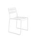 iSiMAR Portofino Stacking Patio Dining Side Chair Metal in White | 31.5 H x 19.7 W x 19.3 D in | Wayfair 8001_BL