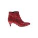 Kenneth Cole REACTION Ankle Boots: Red Snake Print Shoes - Women's Size 8