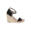 Steven New York Wedges: Espadrille Platform Casual Black Shoes - Women's Size 7 - Open Toe