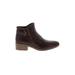 Baretraps Ankle Boots: Brown Print Shoes - Women's Size 9 - Round Toe