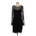 Guess Casual Dress - Bodycon Crew Neck Long sleeves: Black Dresses - Women's Size 4