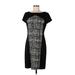 Jones Wear Dress Casual Dress - Sheath: Black Grid Dresses - Women's Size 10