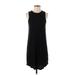 American Eagle Outfitters Casual Dress - Shift Crew Neck Sleeveless: Black Solid Dresses - Women's Size Small