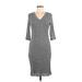 Le Lis Casual Dress - Sweater Dress: Gray Dresses - New - Women's Size Small