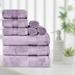 Hashtag Home Agridaki Turkish Cotton 9 Piece Solid Ultra-Plush Heavyweight Towel Set Terry Cloth/Turkish Cotton in Pink/Indigo | 28 W in | Wayfair