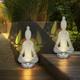 Lampes solaires pour l'extérieur, décoration de jardin, extérieur, figurines Solar Buddha, IP44,