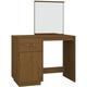 Helloshop26 - Coiffeuse table de maquillage design meuble mobilier de chambre marron miel 95 x 50 x