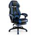 Latitude Run® Adjustable E-Sports Racing Style Chair w/ Padded Headrest, Lumbar Support Blue, Leather | Wayfair 9D65B77235914A28A3963F945B564BD4