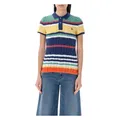 Ralph Lauren , Women's Clothing T-Shirts & Polos Medium Blue Multi Ss24 ,Multicolor female, Sizes: L, S, M