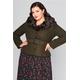 Collectif Womenswear Molly Jacket - UK 8 Olive Green