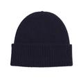 Men's Colorful Standard Merino Wool Beanie Hat - Navy Blue One Size