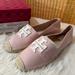 Tory Burch Shoes | Nib Tory Burch Weston Canvas Flat Espadrille Slip On Shoes Size 7.5 | Color: Cream/Pink | Size: 7.5