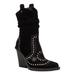 Jessica Simpson Shoes | Jessica Simpson Womens Black Pull-Tabs Larna Almond Leather Western Boot 9 M | Color: Black | Size: 9