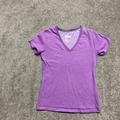 Nike Tops | Nike Shirt Womens Small Medium Purple Dri Fit Short Sleeve V Neck Gym Ladies | Color: Purple | Size: S