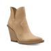 Jessica Simpson Shoes | Jessica Simpson Womens Beige Leeshi Slip On Leather Western Boot 7.5 M | Color: Tan | Size: 7.5