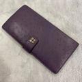 Kate Spade Bags | Kate Spade Travel Wallet W Ostrich Print And Brown Leather Interior | Color: Purple | Size: Os