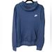 Nike Tops | Nike Sportswear Club Fleece Women's Funnel-Neck Hoodie | Color: Blue | Size: Xxl