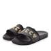 Gucci Shoes | Auth Gucci X Sega Supreme Black Gold Canvas Guccy Slide Sandals Womens Size 9 | Color: Black | Size: 6uk