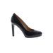 MICHAEL Michael Kors Heels: Slip-on Stilleto Minimalist Black Print Shoes - Women's Size 8 - Almond Toe