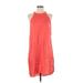 Sigrid Olsen Casual Dress - Mini Halter Sleeveless: Red Solid Dresses - Women's Size Small