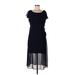 Adrianna Papell Cocktail Dress - Midi: Blue Solid Dresses - New - Women's Size 10